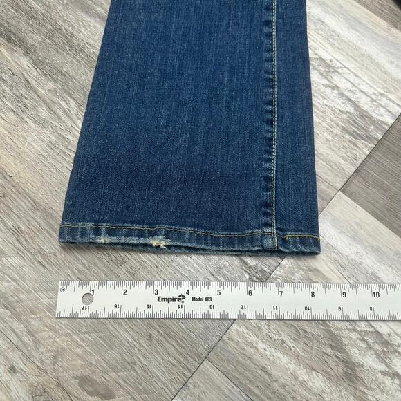 Levis 515 Faded Blue Womens 6 M Gold Studs Flap Pockets Mid Rise Bootcut Jeans - Picture 13 of 13